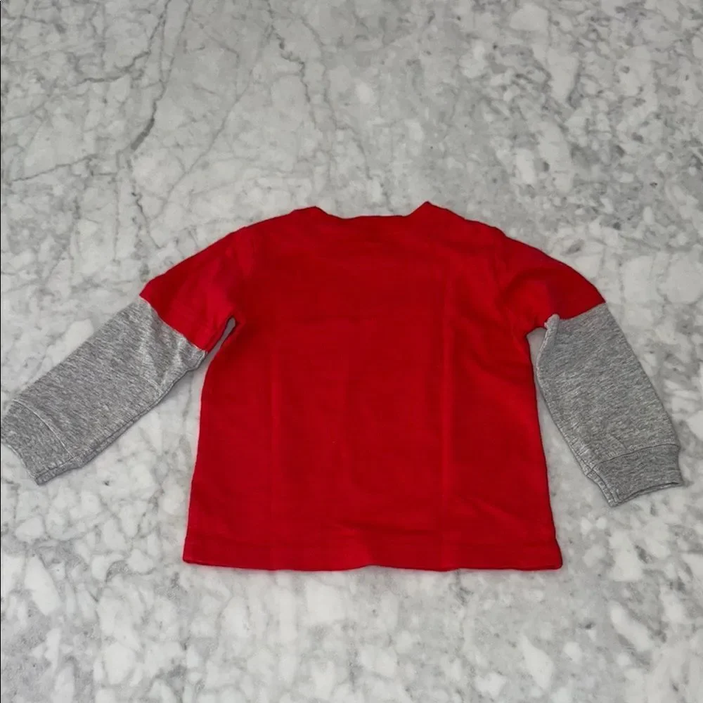 Carter's Red and Gray Long Sleeve Tee 18m